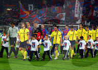 Fussball Champions League Einmarsch der Mannschaften