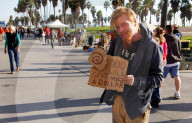 Venice Beach  Bettler  Kalifornien  USA