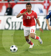 Fussball Schweiz - Liechtenstein  Johan Vonlanthen (Schweiz)