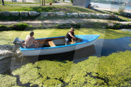 Boot faehrt zum See