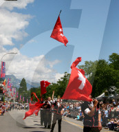 Jodlerfest Interlaken , Festumzug  Fahnenschwinger