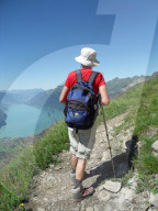 Wanderin mit Rucksack