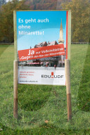 EDU Wahlplakat gegen Minarette