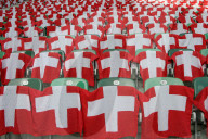 Fussball Schweizer Flaggen