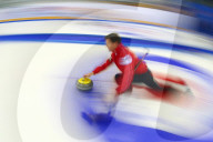 Curling EM 2006 Basel  Andreas Schwaller, Skip Schweiz  ,Bewegungsunscherfe!!