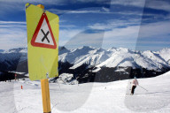 Hinweistafel Skipiste Jakobshorn Davos