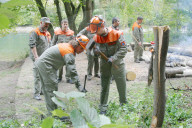 Zivilschützer bei Mülligen im Einsatz, 2004