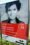 Wahlplakat Werbung Pascale Bruderer SP