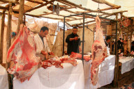 Urige Metzgerei in Marrakesch , Marokko