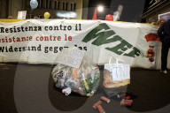 Transparent an der Anti-WEF-Demo, 2005