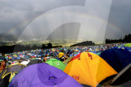 Open Air Gurten 2004: Regenbogen über der Zeltstadt