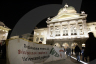 Anti-WEF-Demo vor dem Bundeshaus, 2005
