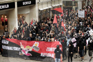 Nationalfeiertag 2005: Demonstration gegen Rechtsextremismus in Luzern