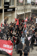 Nationalfeiertag 2005: Demonstration gegen Rechtsextremismus in Luzern