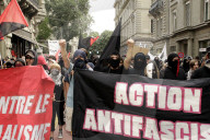 Nationalfeiertag 2005: Demonstration gegen Rechtsextremismus in Luzern
