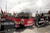 Nationalfeiertag 2005: Demonstration gegen Rechtsextremismus in Luzern