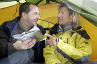 Patrick Rohr und Evelyne Binsack im Zelt, 2006