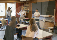 Lyceum Alpinum Zuoz 2004: Schüler während dem Unterricht