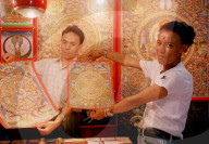 Künstler mit Mandalas, Nepal 2000