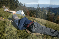 Schlafender Wanderer, Appenzell 2004