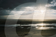 Abendstimmung am Strand von Blackpool, 2002