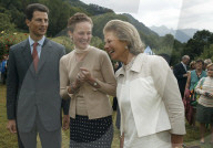 Alois von Liechtenstein mit Ehefrau und Mutter, 2003