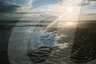 Abendstimmung am Strand von Blackpool, 2002