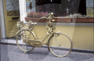 Goldenes Fahrrad in Amsterdam
