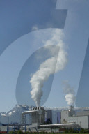 Rauchender Industriekamin