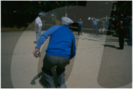 Pétanque auf dem Dorfplatz von La Croix-Valmer, Südfrankreich 2001