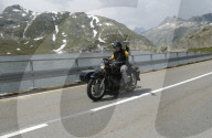 Motorradfahrer auf der Grimsel, 2004