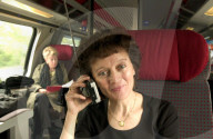 Bündner Finanzdirektorin Eveline Widmer-Schlumpf im Zug 2004