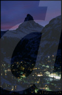 Zermatt mit Matterhorn, Abendstimmung, 2003