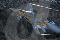 Boeing F/A-18C Hornet der Schweizer Luftwaffe Axalp 2010