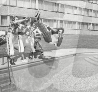 Bay City Rollers - Alan Longmuir Thrown Into Swimming Pool.