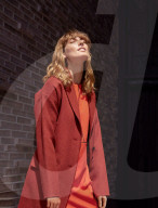 Woman wearing a red-colored Outfit  