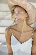 Young Woman with Strawhat