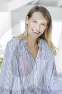 Woman in semi transparent blouse