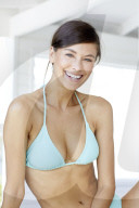 Beautiful woman relaxing in bikini 