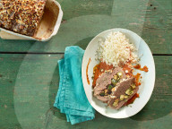 Hackbraten mit Tomatensauce, Meatloaf with Tomato Sauce 