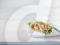 Smorebrod mit Roastbeef und Fenchel, Smorebrod with Roastbeef and Fennel 