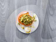 Gebackener Hokkaido mit Tabouleh, Baked Hokkaido with Tabouleh