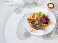 Rinderfilet mit Romanesco und Kartoffelgratin, Beef Filet with Romanesco Broccoli and Potato Gratin