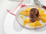 Warmes Schoko-Küchlein mit Karamellkern, Hot Chocolate Cake with Butterscotch 