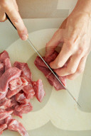 Step, Zürcher Geschnetzeltes, Step, Zurich ragout, Cutting Veal 