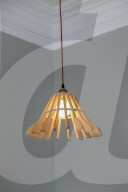 Lamp made of coat hanger