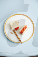 Sandwiches mit geschmorter Tomate und Zimt, Sandwiches with braised tomato and cinnamon