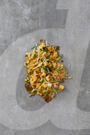 Bratreis mit Tofu und Kurkuma, Fried Rice with Tofu and Curcuma 