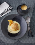 Ingwer-Germknödel mit Vanillesauce, Ginger Yeast Dumling with Vanilla Sauce