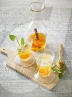 Kumquat-Zimt-Sirup mit Sekt, Kumquat Cinnamon Syrup with Sparkling Wine